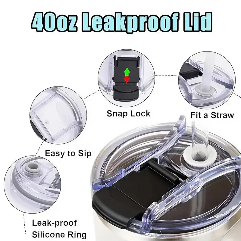 Vintage Pattern Insulated Tumbler | Double-Wall Thermal Cup | Portable Drinkware